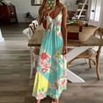 thumbnail image 1 of Qiopertar Robe d'Été Imprimée Décontractée Sans Manches Col en V pour Femmes en Solde Livraison Gratuite à Moins de 5$ jusqu'à 90 % de Réduction, 1 of 5