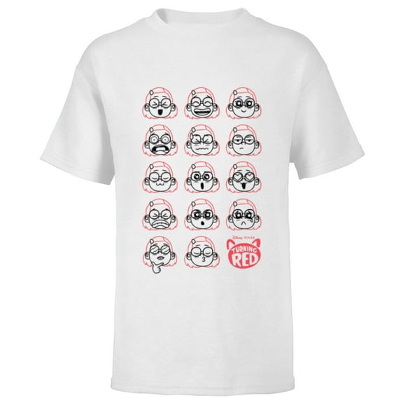 Disney PIXAR Turning Red Mei Lee Emotional Growing Pains - Short Sleeve T-Shirt for Kids - Customized-White