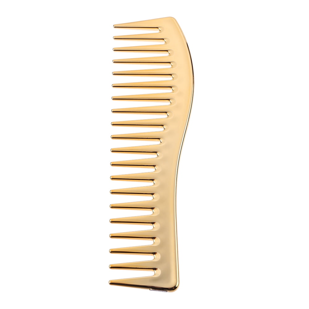 Indtægter Frem th TIE-LION Electroplating Hairdressing Comb Hair Brush Large Wide Tooth Combs  (Yellow) - Walmart.com