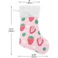 thumbnail image 2 of Coolnut Strawberry Christmas Stocking Personalized Large Candy Stocking, Xmas Stockings Decoration Hanging Gift for Family Holiday Party Ornaments Decor Fireplace, 2 of 7