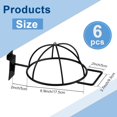 thumbnail image 3 of GHSDFBB 6 Pcs Slat Wall Hat Display Wire Headwear Display Rack Slatwall Accessories Metal Retail Display Racks for Baseball Hats Beanies Wigs Organization, Home, Retail Store, Warehouse Supp, 3 of 7