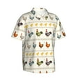 thumbnail image 2 of Haiem Funny Chicken Printed Hawaiian Shirt for Men - Men’s Casual Beach Summer Shirts - Stretch Fabric with Modern Fit-3X-Large, 2 of 9