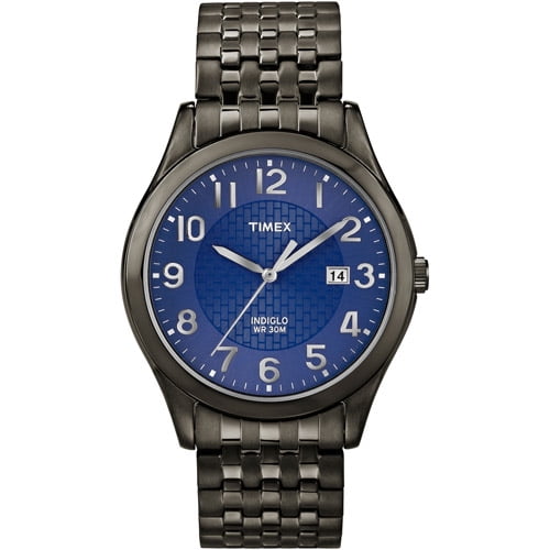 Timex Men's Woodcrest Drive Watch, Black Stainless Steel Expansion Band by Timex