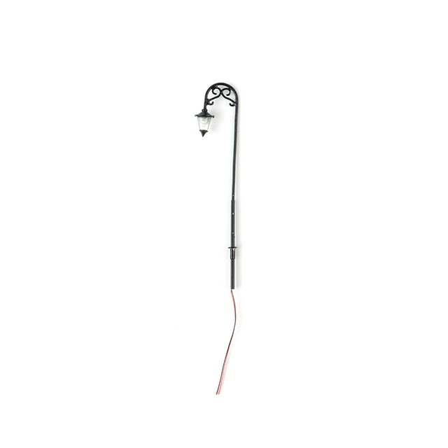 Matsuzay Modelo de lámpara de vía férrea, musgo, micropaisaje, LED para exteriores, poste de luz de Metal, patios, luz de pista, artesanías, Artesanía Negro (blanco cálido) Matsuzay HA066593-02