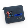 thumbnail image 5 of Cartera plegable Sonics para hombre, con forma de figura de juego, monederos con textura mate, billetera minimalista, bolsillo frontal, fina y elegante, con ventana para identificación, 5 of 5