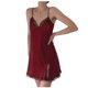 thumbnail image 1 of Señoras Linda Chica Sólido Lencería erótica Encaje con cuello en V Sexy Seda Hueco Camisón Falda con tirantes Fridja nalpqowj40225, 1 of 6