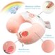 thumbnail image 3 of Almohada de viaje para niños, almohada para el cuello con forma de U de espuma viscoelástica pura con funda lavable, cómoda para sentarse en cualquier posición (cerdo rosa), 3 of 4