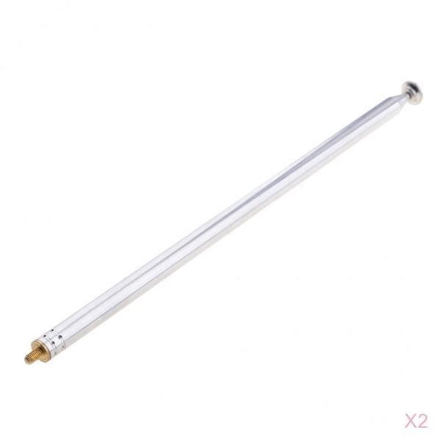 Esquirla Antenne Télescopique de Remplacement 40 Pouces 7 Sections pour Radio TV (Lot de 2)
