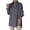 Gray, variant on Lixiuxyad Women 3/4 Sleeve Tops And Blouses Women Loose Button Up Long Shirt Blouse Ladies V Neck Lapel Tunic