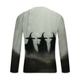 thumbnail image 4 of YOIAVAIOY Mens Halloween Pumpkin T Shirts 3D Graphic Shirts Crew Neck Long Sleeve Hispter Streetwear Tops Loose Fit Casual Blouse Tees Black XXXL, 4 of 5