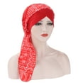 thumbnail image 5 of SPRING PARK Womens Cross Turban Hat Trendy Polyester Scarf Scarves Chiffon Print Design, 5 of 7