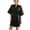 Black, variant on Women's Satin Robe Soft Pjs Bride House Silky Comfy Fancy Valentines Day V Neck Thin Summer Sleepwear Rose X-Small