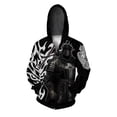 thumbnail image 3 of Sudaderas de otoño para hombre Sudadera con capucha informal para hombre Sudadera con capucha con estampado templario y espartano Sudadera con capucha holgada Sudadera con capucha con cremallera Ropa, 3 of 4