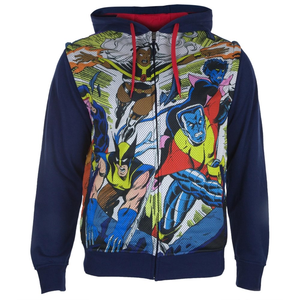 Old Glory XMen Blasted Sublimated Zip Hoodie With Removable