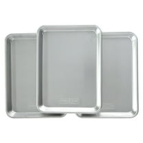 Nordic Ware Naturals Aluminum Quarter Sheets, 3 Pack, Silver, 12.1" x 8.8" x 1.1"