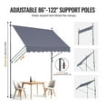 thumbnail image 4 of Retractable Patio Awning 98x47 Inch, Sun Shade Shelter with Crank Handle - UV80+ Protection, Adjustable Height, Easy Install, 4 of 7