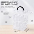 thumbnail image 2 of Craft Organization and Storage, NOGIS 3-Tier Craft Box with Dividers-18 Compartments, Plastic Organizers Containers, Bead Organizers for Art Craft Storage, Kids Toys, Jewelry,Tool (White), 2 of 7