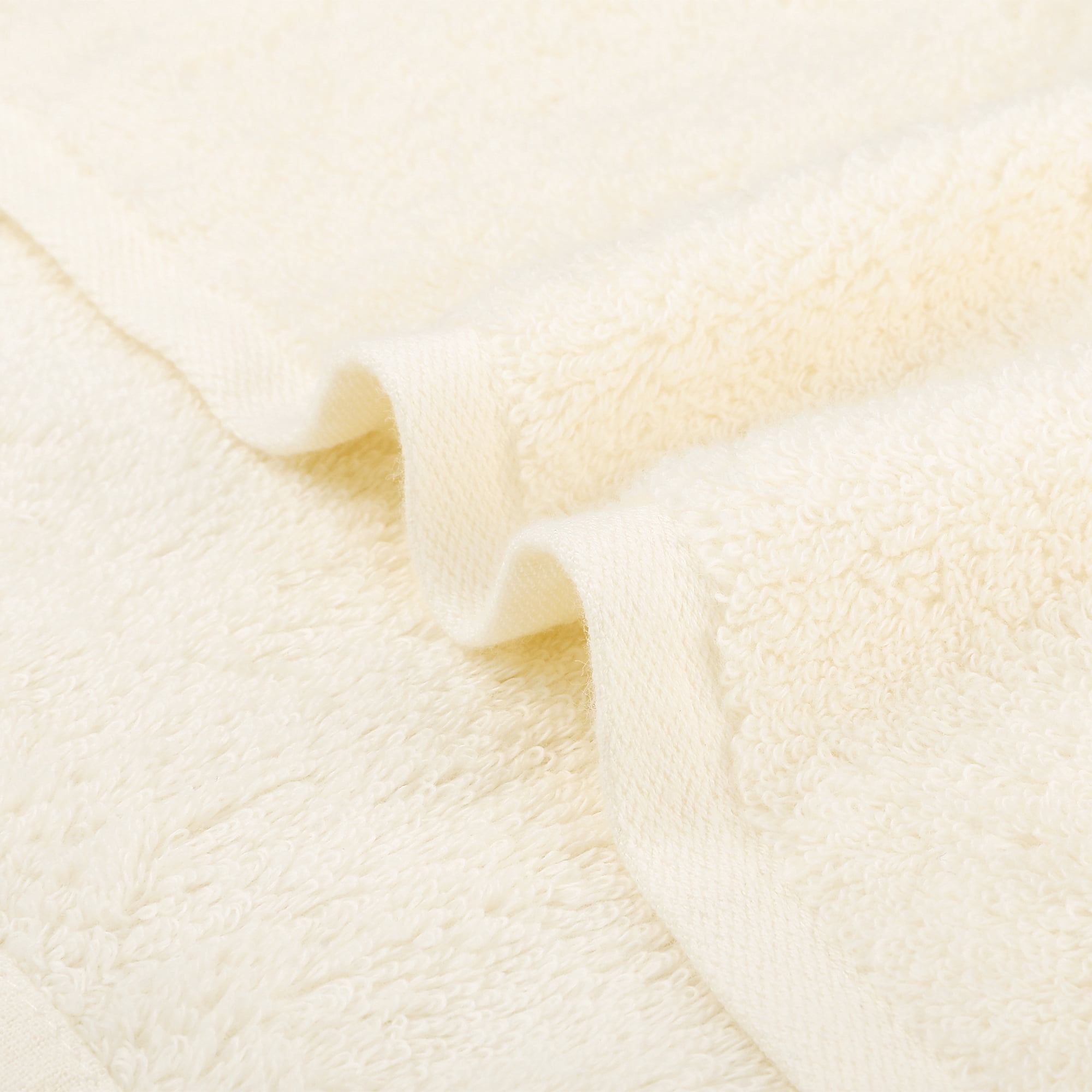REGALWOVEN 6 Pack Cotton Washcloths, Solid Face Cloths, Absorbent and Quick Drying Towel for Bathroom Light Yellow 13" x 13"