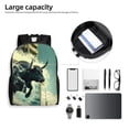 thumbnail image 6 of Honeii Bull Charging Through Waves Print Laptop Backpack for Work, College, Travel, Daily Backpacks for Men Women, Sport Rucksack,Computer Bag, 6 of 8