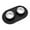 Black, variant on Stainless Steel Cat Dog Double Dish with Non Rubber Mat for Indoor Outdoor Feeding Pet Food Utensils,18.11X10.63inch,Black