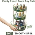 thumbnail image 4 of 360 Rotating Perfume Organizer,3 Tier Large Capacity Make Up Organizers and Storage,Makeup Organizer for Bathroom,Cosmetic Perfume Stand Holder (Green-3 Tier), 4 of 7