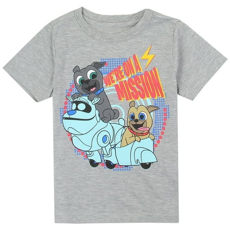 Disney Puppy Dog Pals Toddler Boys' Tee, Gray (4T)