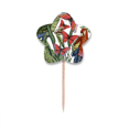 thumbnail image 1 of Flor planta Leaf White Bird Butterfly Selección de pastelitos Star lable Flag en palillos de dientes, 1 of 3