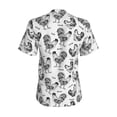 thumbnail image 6 of Zufioo Retro Rooster Print Women's Classic V-neck T-shirt, V-neck Short-sleeved Tops Home Wear, Suitable for Daily Life, Work, Outdoors-XX-Large, 6 of 8