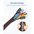 thumbnail image 3 of LazySpin 10ft - 1/2 inch Cord Protectors, Wire Cover Cable Wrap Sleeve for Pets, Black&Red, 3 of 8