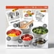 thumbnail image 3 of Stainless Steel Mixing Bowl Set 5 Size Space Saving Nesting Bowls Set, 3 of 5