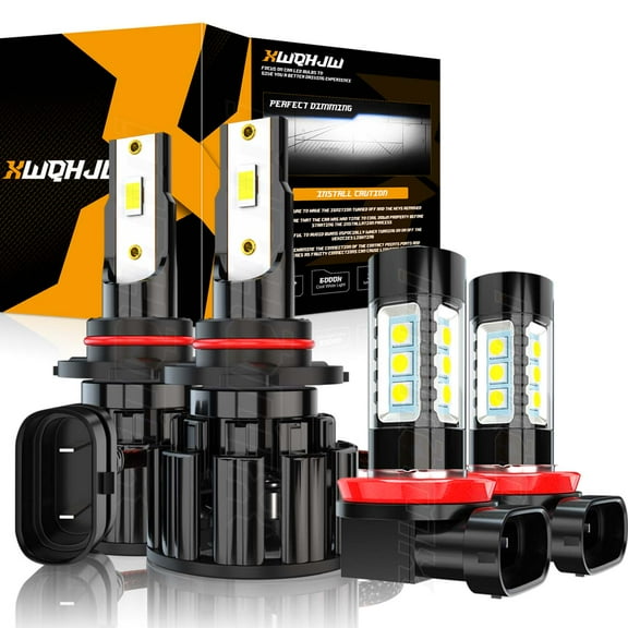 For Dodge Durango 2014 2015 - 4x Car Bulbs   Fog Light Bulbs Combo Kit 6000K