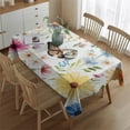 thumbnail image 3 of Pioneer Flower and Butterfly Rectangle Tablecloth 60"x84",Waterproof Polyester Rectangle Table Cloth, Wipeable Spillproof Polyester Tablecloth for Dining, Camping, Indoor and Outdoor, 3 of 5