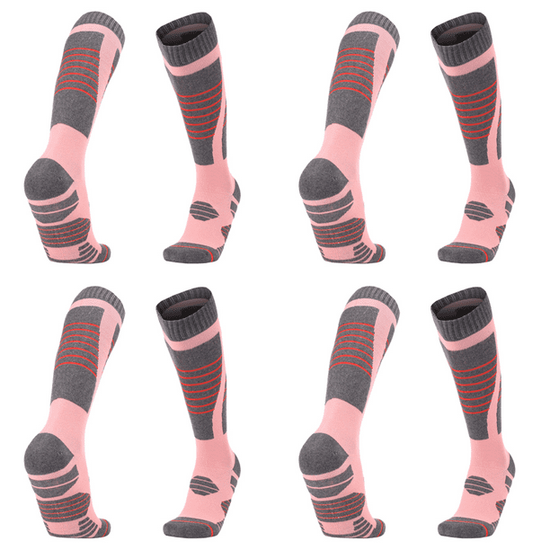 Calcetines Térmicos Esquí para Invierno Medias Tubo Senderismo Mujer () Rosa