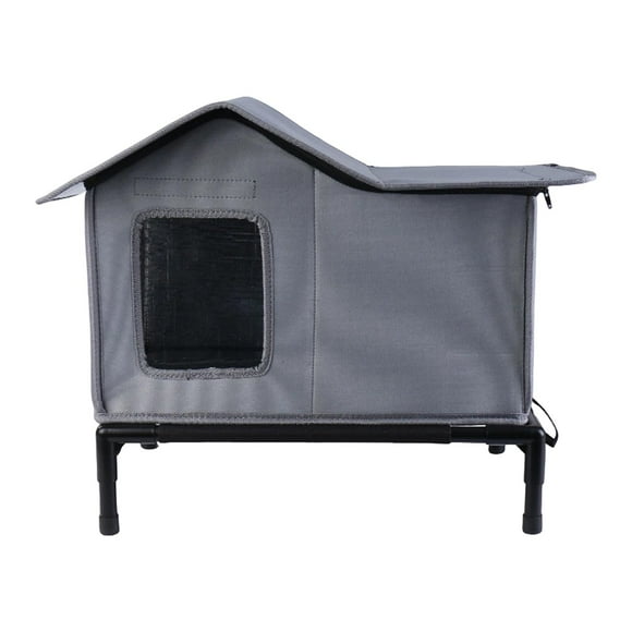 Casa para Gatos Refugio Aislado Cueva para Mascotas Cobertizo de Invierno Material Resistente a Agua Adecuado para Jardines y Espacios Comunitarios 50cmx33cmx36cm