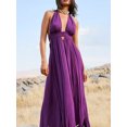 thumbnail image 3 of Summer Women Halter Neck Vacation Dress Casual Cutout Backless Flowy Party Dress for Cocktail Beach Club Streetwear, 3 of 6