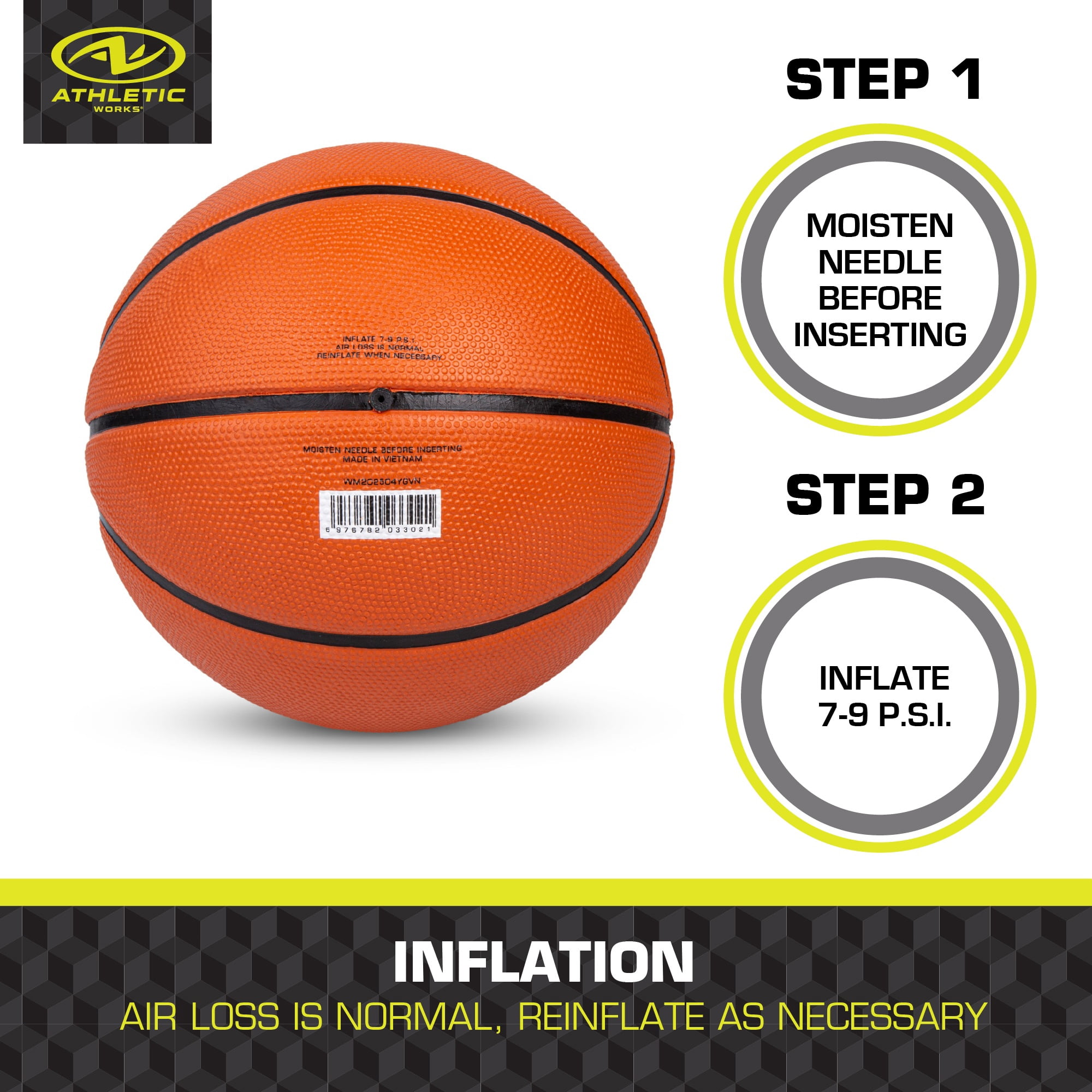 (2 pack) Athletic Works Youth Size 5 Basketball for Ages 8 and Under