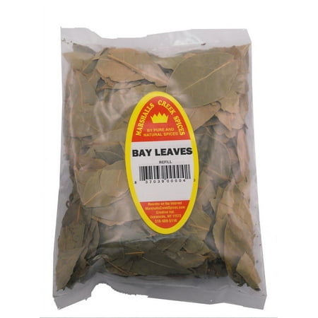 Family Size Refill Marshalls Creek Spices Bay Leaves Whole (Laurel Leaves), 4 Ounces