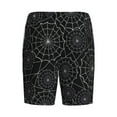 thumbnail image 5 of Naloa Spider Web Black Men's Short Pajama Pants, Lounge Comfort Shorts with Elasticized Waistband and Side Pockets - Large, 5 of 9