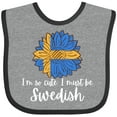 thumbnail image 3 of Inktastic I'm So Cute, I Must Be Swedish Sunflower Sweden Flag Boys or Girls Baby Bib, 3 of 4