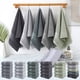 thumbnail image 1 of Pack de 5 toallas de baño | Toallas de baño suaves, gruesas y absorbentes | 71x34cm | Bordes duraderos con doble costura | Gris oscuro, gris, verde ejército | Toallas de limpieza facial domésticas, 1 of 6