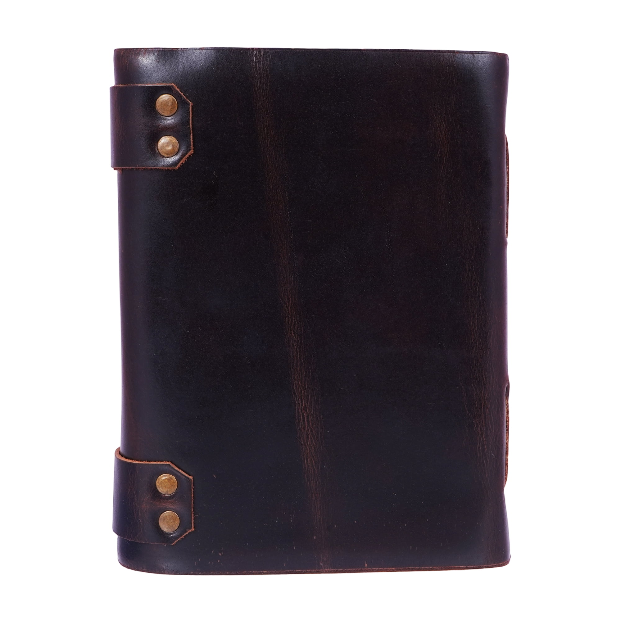 Sun Moon Tree Leather Journal – Handmade Brown 5x7 Embossed Diary with Celestial Tree Design