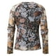 thumbnail image 3 of MHFRRA Blusa de Manga Larga de Malla Floral para Mujer con Aberturas para Los Pulgares, Elegante Camisa de Capas para Otoño Negro, 3 of 7