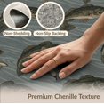 thumbnail image 6 of ODIKA Fishing Bass Lake Lure Tackle Reeds Border Motif Angler Fish Flowing Dynamic Foldable Easy Care for King Size Bedroom, Master Suite, Under Bed, 6 of 7