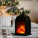 thumbnail image 5 of Chimenea con farol LED sin llama, fuego de leña parpadeante para decoración navideña L cuadrado, 5 of 7