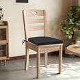 thumbnail image 4 of Shinnwa Chair Cushion for Kitchen Chairs Dining Chair Pad with Ties and Non Slip Back Removable Cover 16" x 16.5",Black, 4 of 7
