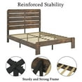 thumbnail image 4 of CASEMIOL Queen Wood Bed Frame, with Headboard and Footboard, Under Bed Storage, Wood Slat Support, No Box Spring Needed, Easy Assembly, Mid Century Modern Bed Frame - Dark Brown, 4 of 9