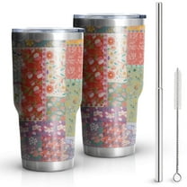 30oz Pioneer Flower Tumblers Stainless Steel Tumbler with Lid and Straw,Vacuum Insulated Double Wall Travel Tumbler Cups Mug with Cleaning Brush for Coffee,Tea