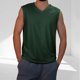 thumbnail image 1 of pstuiky Camiseta sin mangas para hombre, Camiseta informal de color liso sin mangas con cuello en V para hombre, interior moderno y moderno. Camisas para hombres l, 1 of 6