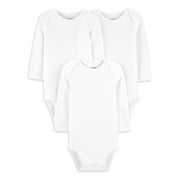 Carter's Child of Mine Baby Boys & Girls Long Sleeve Bodysuits, 3 Pack (Newborn-18M)