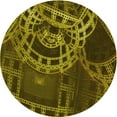 thumbnail image 1 of Ahgly Tapis Rond Lavable en Machine Intérieur Transitionnel Rouge Nuit, 8 Pieds Rond, 1 of 7